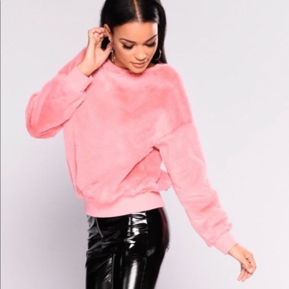 Fashion Nova fuzzy oversize sweater